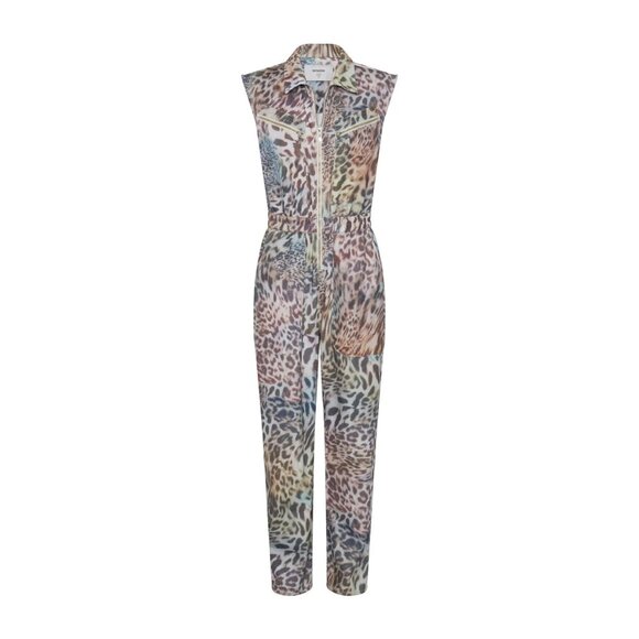 One Teaspoon leopard animal spotted print OLIVIA sleeveless jumpsuit XXS NEW - Picture 5 of 6